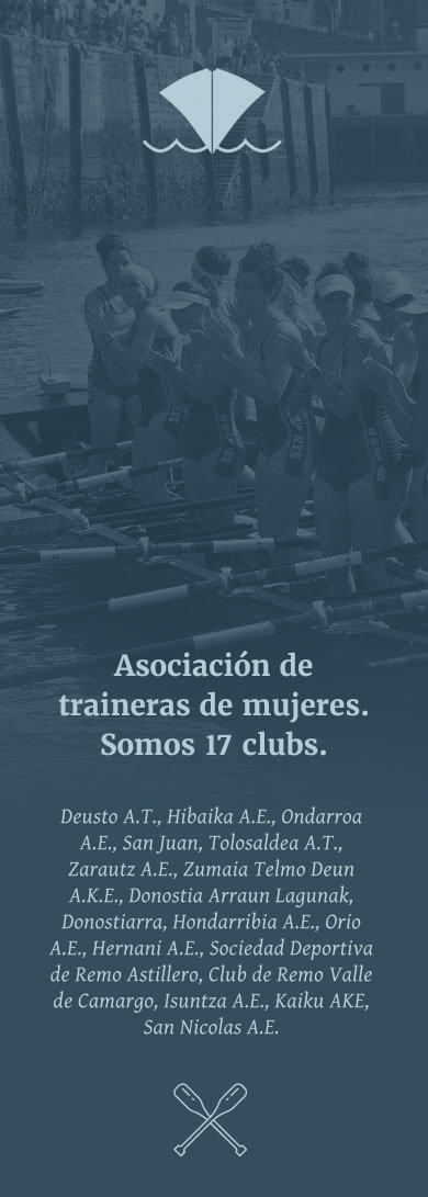 Asociación de traineras de mujeres. Somos 17 clubs.